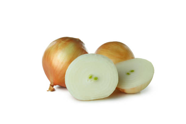 istock Fresh ripe onion isolated on white background 1306344612