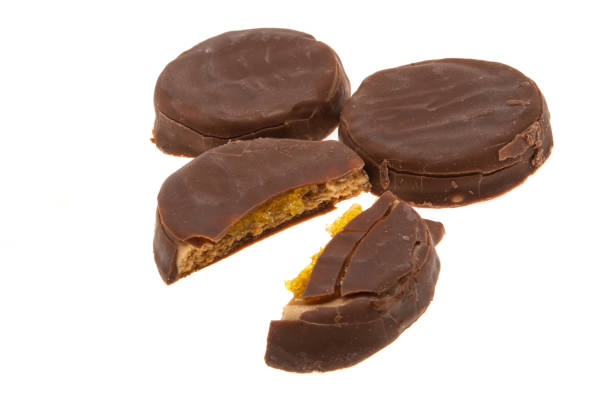 istock chocolate cookies with caramel isolated 1306354185