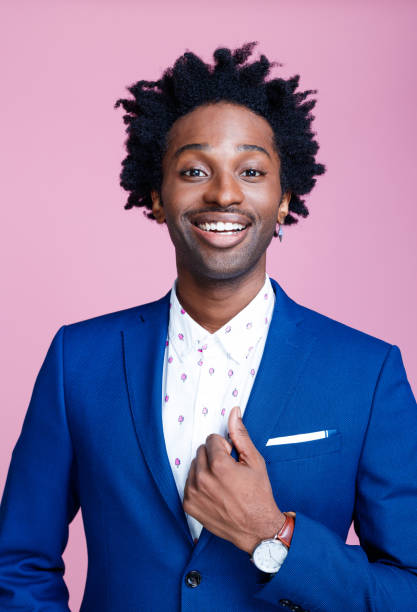 istock Portrait of cheerful elegant man 1306354675