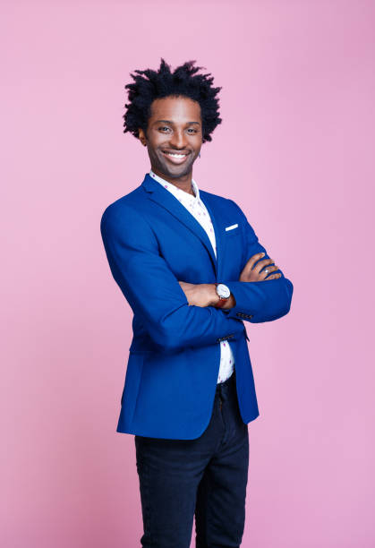 istock Portrait of cheerful elegant man 1306355382