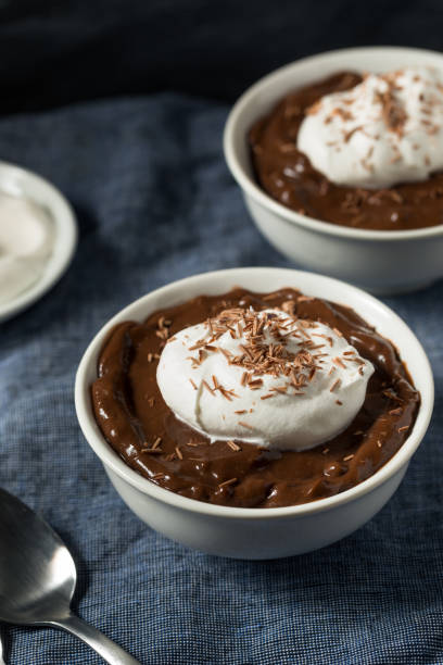 istock Sweet Homemade Chocolate Pudding in a Bowl 1306356147