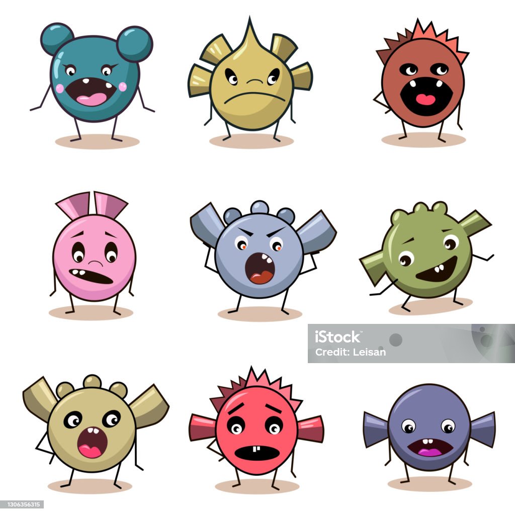 Cute Cartoon Monsters Cute Cartoon Kawaii Scary Funny Baby Character Stock  Illustration - Download Image Now - iStock