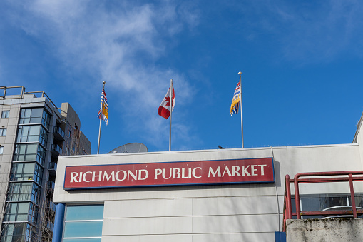Exterior of Richmond Public Market. BC, Canada