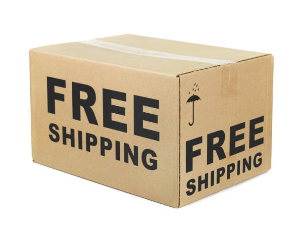 istock Free shipping cardboard box 1306360958