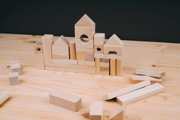 istock Towers from the children's construction 1306364855