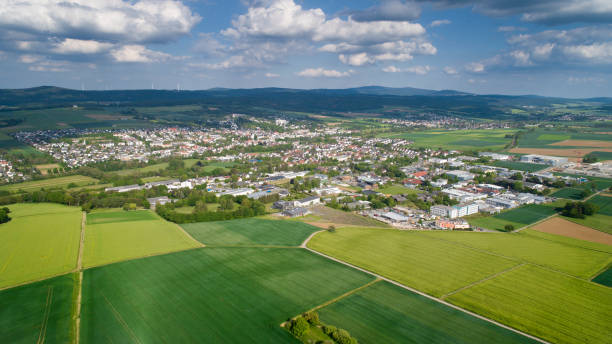 Aerial view of Bad Camberg, Germany Aerial view of Bad Camberg, Germany hesse germany stock pictures, royalty-free photos & images