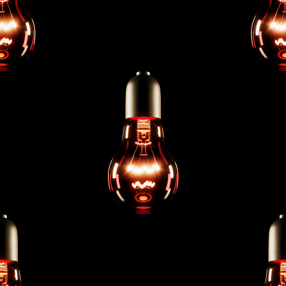 Red Bulb Texture A Pattern Of Red Glowing Bulbs On A Black Background Seamless Texture ...