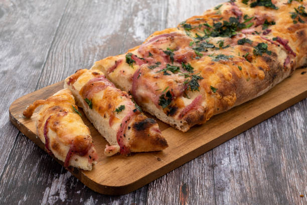 istock Onion and cheese pantofola bruschetta bread 1306369965