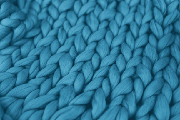 istock Merino wool handmade knitted large blanket 1306373675