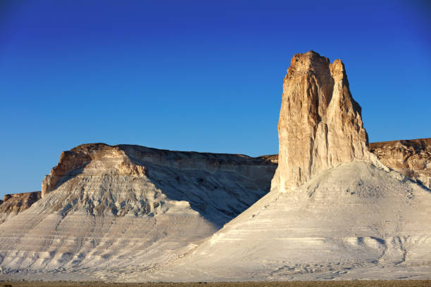 Ship Rock, New Mexico, a classic view on a pleasant spring early morning.