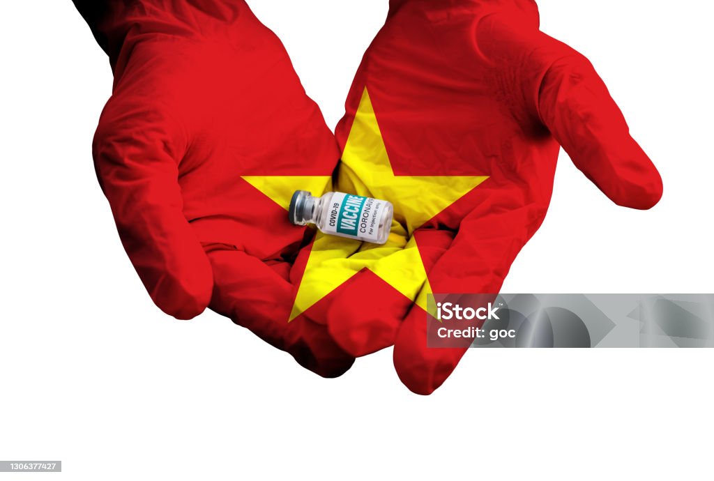 Covid-19 Vaccination in Vietnam Covid-19 Vaccination, Coronavirus 2019-nCoV and Illness Prevention, Healthcare and Medicine against Global Pandemic Concepts. Antibiotic Stock Photo