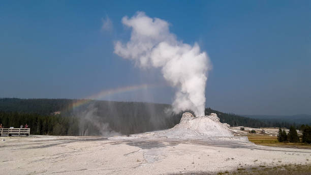 istock Yellowstone National Park - Castle Geyser w/Rainbow 1306377702