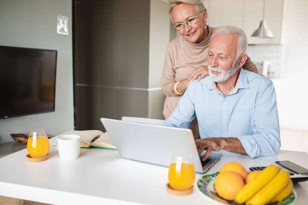 istock Home finances planning for a senior couple 1306377831