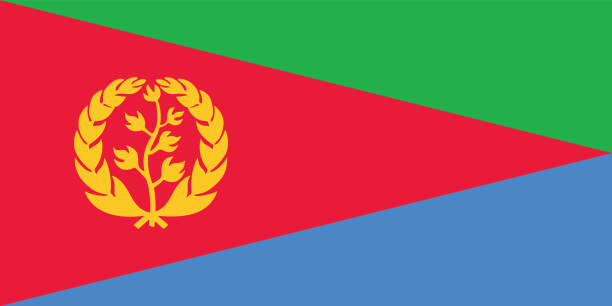 ilustrações de stock, clip art, desenhos animados e ícones de flag of the state of eritrea - state of eritrea