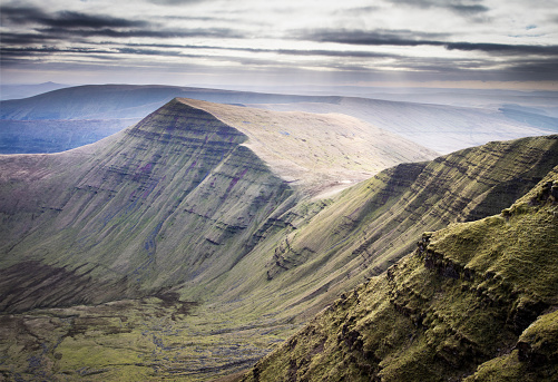 Mountain ridge in the Brecon Beacons national park, Wales