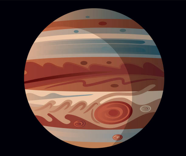 Jupiter Planet Vector Jupiter Planet jupiter stock illustrations