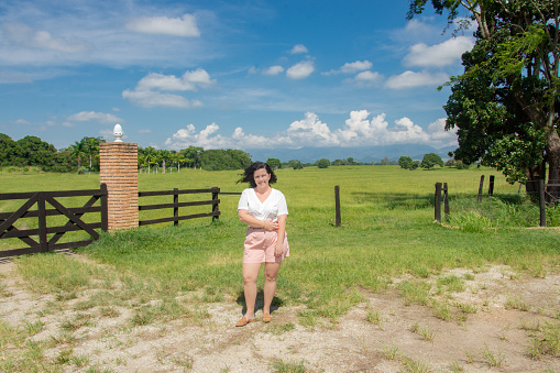 woman in the farm field