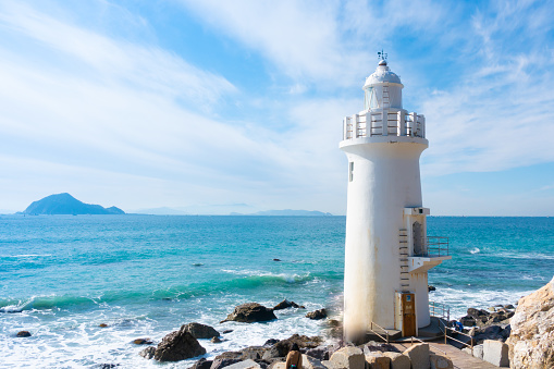 Photo of a lighthouse at a tourist spot in Japan