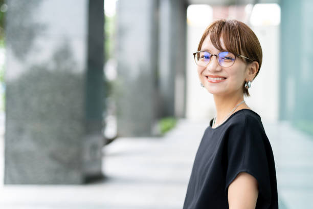 Portrait of Asian woman stock photo