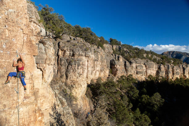 istock Female climber on the wall 1306399665