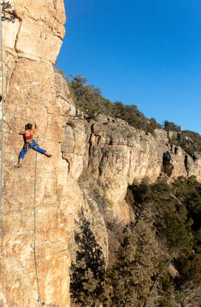 istock Female climber on the wall 1306399687