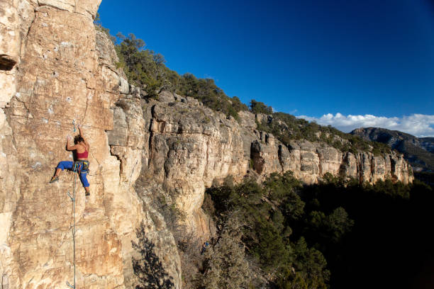 istock Female climber on the wall 1306399812