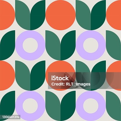 istock Colorful seamless repeat pattern with abstract minimalist geometric style 1306401314