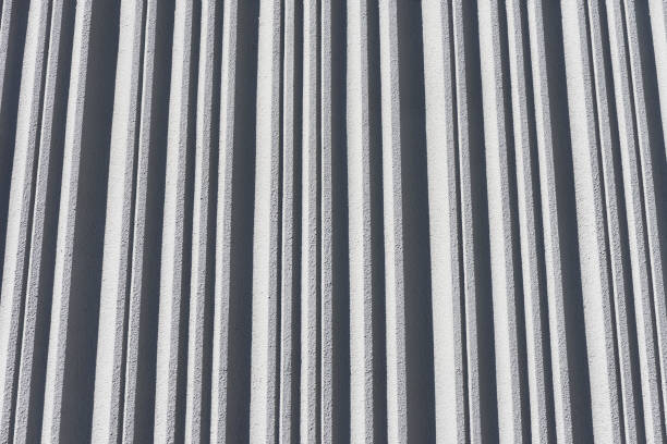 Close-up of white building exterior texture background with copy space.