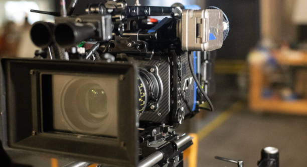 istock Cinema Camera and Anamorphic Lens 1306411869
