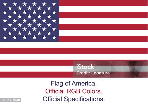 istock American Flag (Official RGB Colors and Specifications) 1306417530