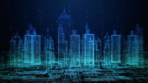 istock Smart city with technology network connecting. Internet of things and social media connection. Technology 5G and digital data connection. Future background concept. 3d rendering 1306421049