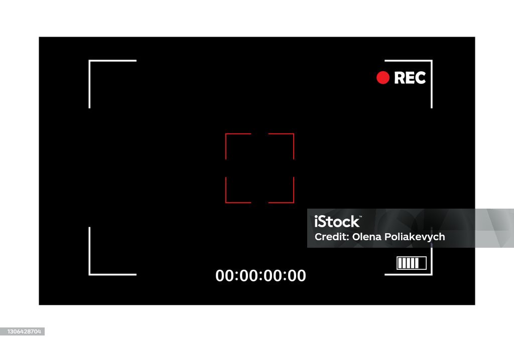 Camera Frame Gui Abstract Camera Screen Photo Frame App Interface Template Vector Ui ...