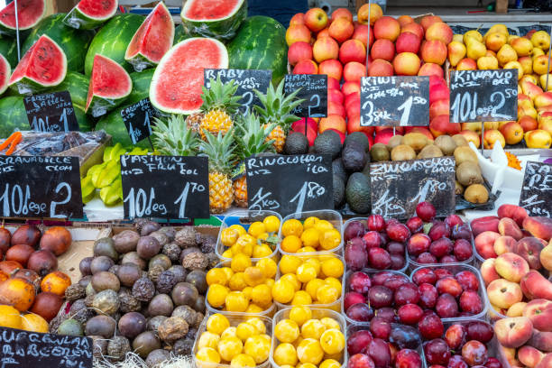 istock Big choice of exotic fruits 1306429587