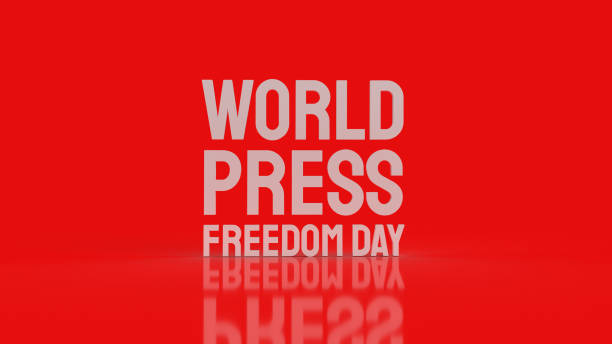 istock The world press freedom day white text for holiday content 3d rendering 1306436611