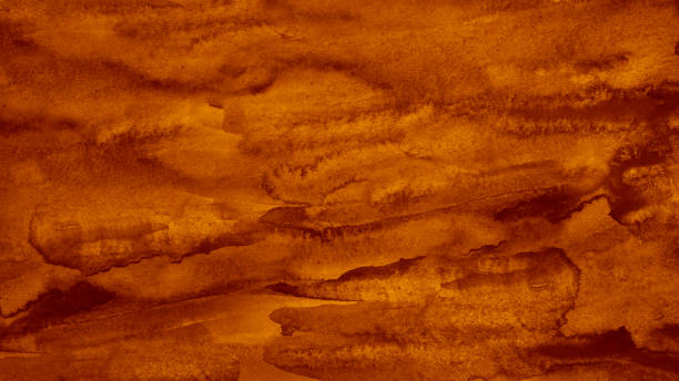 istock Red orange brown abstract aquarelle background. Hand painted watercolor. 1306438174