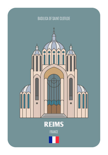Basilica Of Saint Clotilde In Reims France Stock Illustration - Download  Image Now - Architecture, Basilica, Church - iStock
