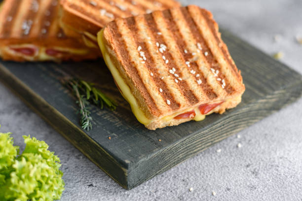 istock Delicious fresh toast grill with cheese and ham 1306440647