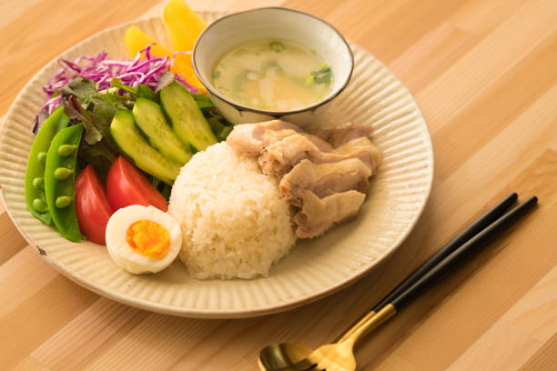 istock Asian food Singapore chicken rice. 1306441880