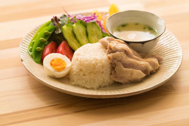 istock Asian food Singapore chicken rice. 1306442462
