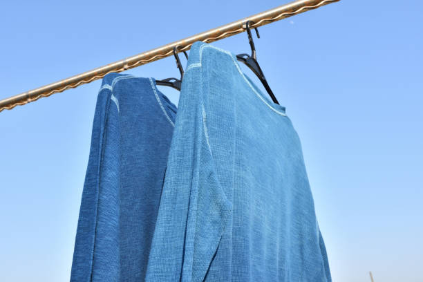 Women hand hang out the laundry