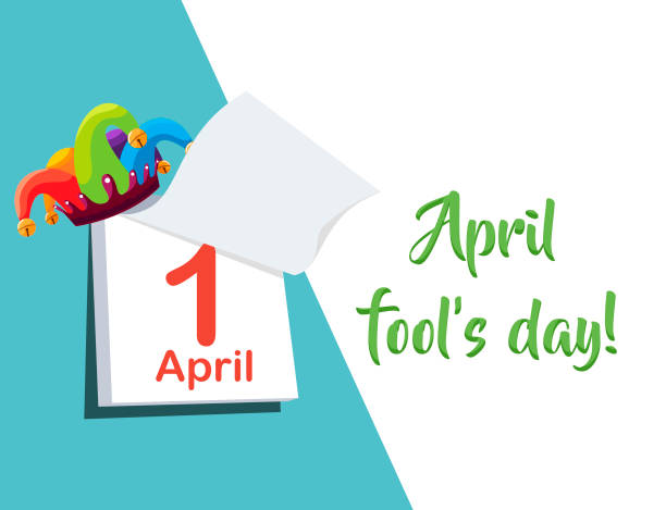 April Fools' s Day. Happy April Fool's Day - a day of laughter and jokes. Fool's day calendar. 1 april fool's day april fools day stock illustrations