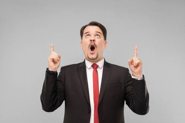 istock Emotional man showing finger up 1306450503