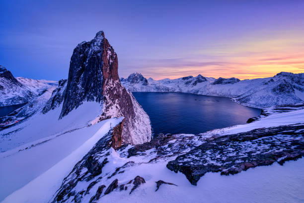 istock Segla mountain in Northern Norway in sunset panorama 1306460166