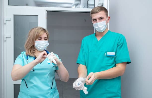 istock Doctors after a successful operation with positive emotions. 1306461203