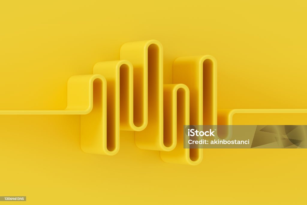 Sound Wave, Finance Chart 3d rendering of Sound Wave, Finance Chart, Abstract Background. Sound Wave Stock Photo