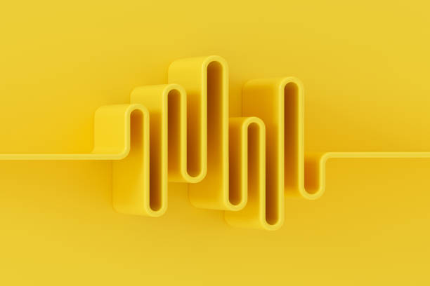 sound wave, finance chart - digitally generated image audio imagens e fotografias de stock