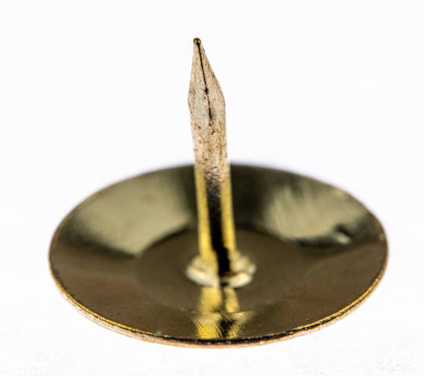 istock Metallic thumbtack or push pin 1306468062