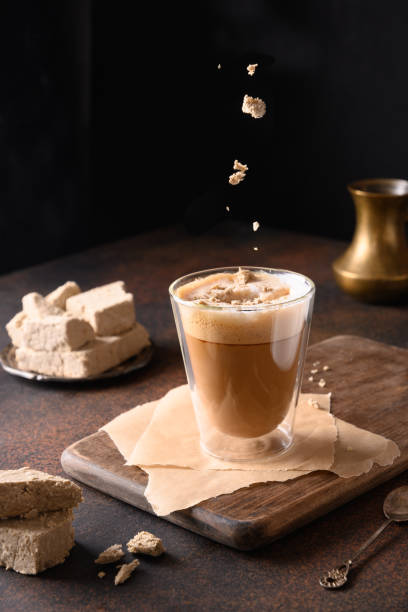 istock Tea ceremony with halva. Close up. 1306469147