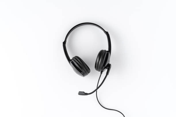 istock Customer service headset on white background. Call center concept 1306478139