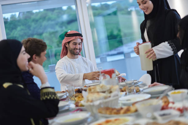 istock Muslim family having iftar together during Ramadan 1306483386